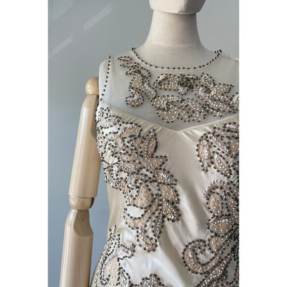 Vintage Cache Dress Y2K 90s Whimsical Silk Beaded Fairy Bridal Wedding NWT 4 S - Picture 8 of 15